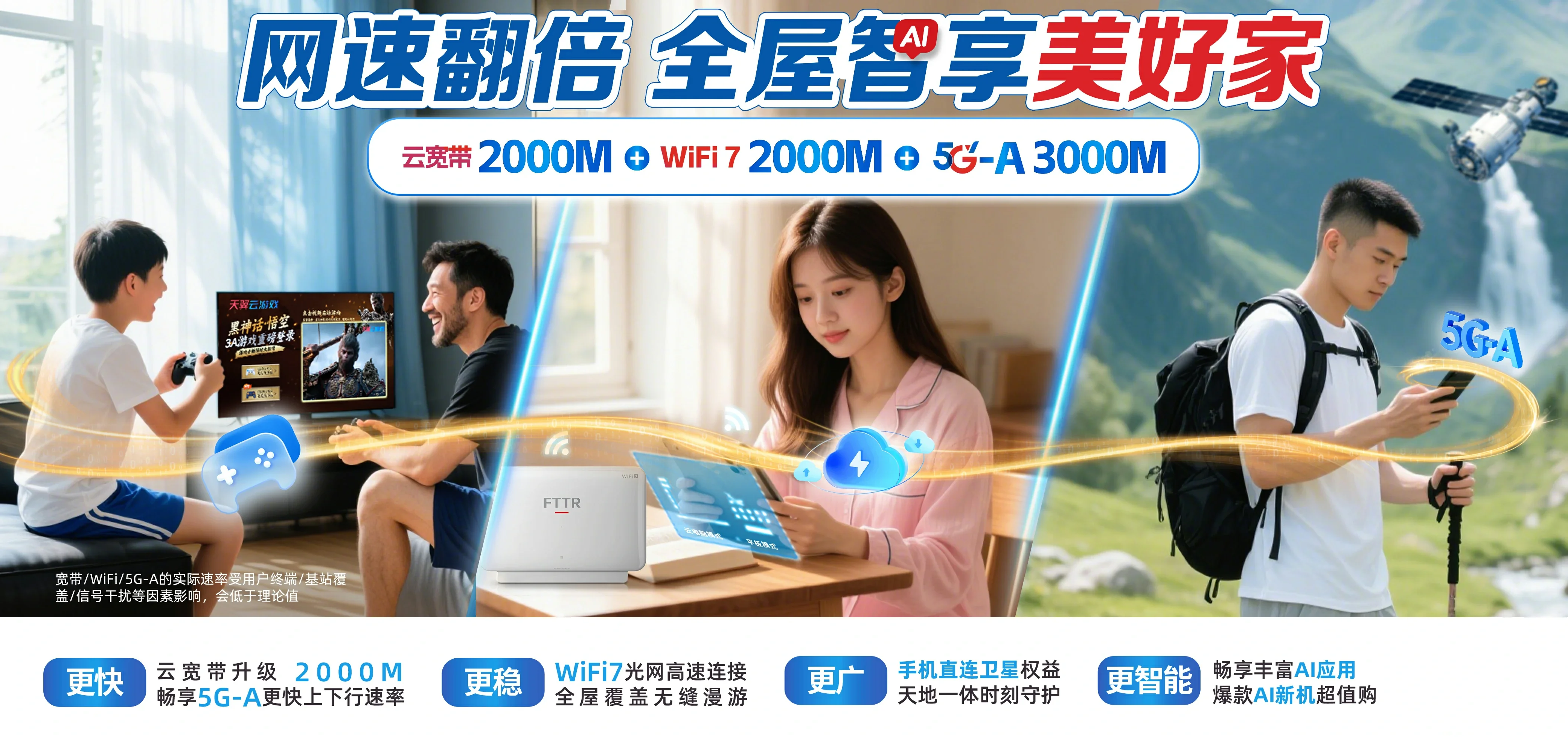 中国电信 岗巴县电信宽带 宽带套餐